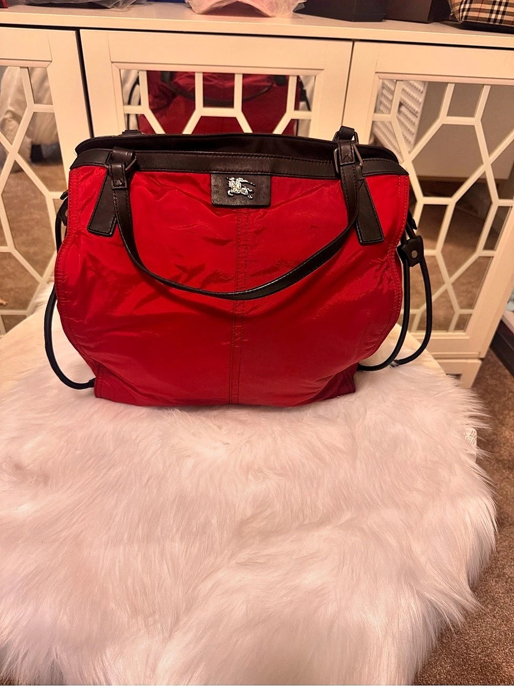 Burberry Buckleigh Packable Nylon Tote Bag